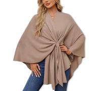 Générique Consolidateh Shawl Sweater, Women'S One-Piece Solid Color Shawl,Women's Solid Color Coat for Home and Office Wear (camel)