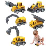 Générique Construction Truck Toys, Mini & Friction Powered Car Carrier Vehicle Set, PP Engineering Trucks, Realistic Educational Play Kids, 1.77x1.14x1.18 inches