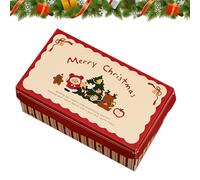 Générique Contenants À Biscuits De Noël,Petit Coffret De Noël - Boîtes À Bonbons,Pour L'Emballage Des Biscuits De Fête, De La Boulangerie De Vacances, Du Dessert, De La Collation Et De La Friandise