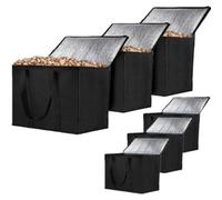 Générique Conteneur de granulés de Carburant 3 pièces Panier à granulés récipient à granulés Conteneur à copeaux de Bois de 20 LB Sac pour Stocker des pellets de Combustible
