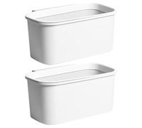 Générique Conteneur de Stockage des Déchets Cuisine Suspendu Blanc 2pcs en Abs sans Bavures, Finition Soignée, pour Organisation Maison Cuisine
