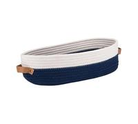 Générique Conteneur En Corde de Coton pour Organiser Les Objets de Salle de Bain , Bleu et Blanc