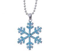Générique Conteneur Organisateur Bijoux Holiday Winter White Blue Snowflake Pendant Necklace Jewelry for Women Perles Organisateur Pack Bijoux (Blue, One Size)