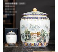 générique Conteneurs à Riz en céramique, bocaux de Rangement, boîte, Design Chinois rétro, réservoir scellé et Distributeur, Seau hermétique pour céréales, collations, Bonbons, Grains de CAF