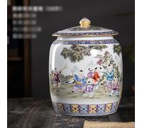 générique Conteneurs à Riz en céramique, bocaux de Rangement, boîte, Design Chinois rétro, réservoir scellé et Distributeur, Seau hermétique pour céréales, collations, Bonbons, Grains de CAF