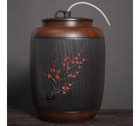 générique Conteneurs à Riz en céramique, bocaux de Rangement de Style Chinois avec Couvercle, Bouteille en Porcelaine, Distributeur de céréales de 32 kg, pour la Maison, Les Aliments classiq