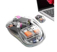 Générique Contrôle Informatique Transparent sans Fil,Contrôle Informatique sans Fil Rechargeable | tri-Mode avec lumière,Jeu d'apprentissage Fonctionnel Jouant au contrôle par Ordinateur