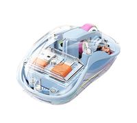 Générique Contrôle Informatique Transparent sans Fil,Contrôle Informatique sans Fil Rechargeable - tri-Mode avec lumière - Jeu d'apprentissage Fonctionnel Jouant au contrôle par Ordinateur