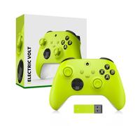 Générique Contrôleur de Manette de Jeu PC Avec Récepteur 2.4 G Poignée de Jeu à Bascule Antidérapante pour Accessoires de Manette de Jeu PC (yellow)