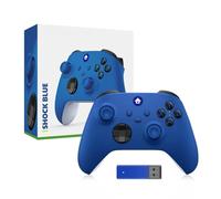 Générique Contrôleur de Manette de Jeu PC Avec Récepteur 2.4 G Poignée de Jeu à Bascule Antidérapante pour Accessoires de Manette de Jeu PC (blue)