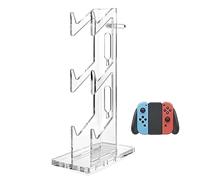 Générique Controller Holder, Clear Stand, 11.89x7.48x3.54in Headset Support, Three Tiers, Anti-Slip Base for Cable Management, Setup, Desk Organization, Console Storage, Accessory Rack, Stable Design