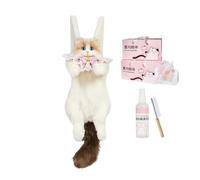 Générique Convertible Kitty Rucksack - Multi-Way Carry Bag, 3D Sculpted Body for Unique Styling, Faux- Animal Pouch, Whimsical Storage Gear with Adjustable Comfort Padding, Versatile Plush Rucksack