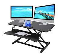 Générique Convertisseur De Bureau Debout | Plateau Réglable 94x40 Cm avec Support Clavier, Idéal pour Deux Moniteurs, Hauteur 15 À 48 Cm, Système Pneumatique, Adapté À TousLes Types De Bureau