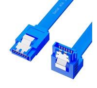 Générique Convertisseur de câble de données SATA3.0, Blue straight c urve | Connecteur coudé à 90 degrés pour connexion d ' ordinateur, câble Flexible de 6Gb, Transmission rapide pour disque