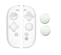 Générique Convient pour Switch 2 pour Joy Con Housse de Protection en Caoutchouc Silicone + Capuchon de Joystick pour Switch 2 pour Joycon Manchon de Protection du Contrôleur (Blanc)