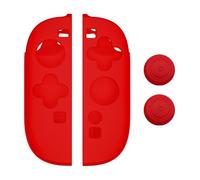 Générique Convient pour Switch 2 pour Joy Con Housse de Protection en Caoutchouc Silicone + Capuchon de Joystick pour Switch 2 pour Joycon Manchon de Protection du Contrôleur (Rouge)