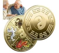 Générique COOD Cool - Four Great Divine Beasts Tai Chi, Ancient I Ching | Metal Tai Chi Commémorative, Fortune Scratch Tool for Lottery Billets, Inspired, Tradit