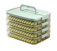 Générique Cookie Carrier Container | 4 Layer Stackable Dumpling Keeper Box with Handle | Portable Snack Storage Organizer | Multi Tier Cheese Dumpling Storage Case for Kitchen Picnic Camping Travel