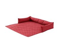 Générique Cool Dog Bed, Dog Cooling Mat, 47.24x29.53 inches, Pet Cushion, Washable, Soft Blanket, Breathable Comfortable Design, Ideal for Cats, Cages, Couch, Car, Outdoor Use, Coffee/Red
