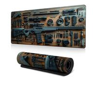 Générique Cool Military Weapon Build Weapon Parts Display Large Gaming Mouse Pad, Military Weapon Parts Design XXL Gaming Mouse Pad, for Laptop & Desktop Use (#12,11.8 * 31.4in/30 * 80cm)