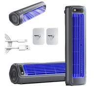 Générique Cooling Ace, Cooling Ace Portable Air Cooler, Desktop Tower Fan Air, with 3 Speeds, Led Touch Screen, Usb Charging (Gray)