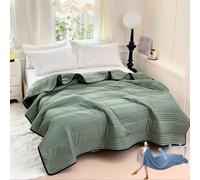 Générique Cooling Blanket Queen Size,Cooling Blanket, Lightweight & Breathable Summer Comforter Queen Size, Breathable Lightweight Smooth (Army Green,1.52m X2m)