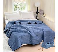 Générique Cooling Blanket Queen Size,Cooling Blanket, Lightweight & Breathable Summer Comforter Queen Size, Breathable Lightweight Smooth (Blue,1.52m X2m)
