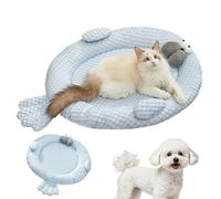 Générique Cooling Cat Bed - 51x42x5cm PP Cotton | Non-Slip Breathable Washable Cushion | Dog Cooling Pad | for Indoor Outdoor Home Patio Crate Sleeping Summer Puppy Kitten Stay Cool