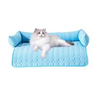 Générique Cooling Dog Bed Mat, Breathable Sleeping Pad for Small, Medium, Large Puppies, 27.56x27.56 inch, Bite-Resistant Pet Supplies Car Seat, Home, Crate, Travel Use, Summer Rest Cushion