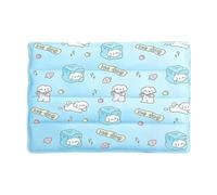 Générique Cooling Dog Bed - Soft Non-Slip Foldable Reusable - Dogs Cats Sleeping Cool Mat for, Balcony, Lawn, Living Room Car Trip, Park, Picnic