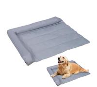 Générique Cooling Dog Mat, Breathable Gel Pet Bed, Soft Sleeping Cushion for Cats and Dogs, Hot Weather Relief Pad for Garden, Backyard, Indoor Use, Oxford Cloth + Gel, Gray