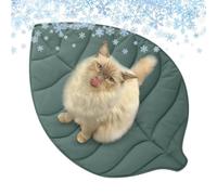 Générique Cooling Dog Mat, Cat Cooling, 31.5x23.62x0.39inches, Leaves Shape Bed, Non-Slip Design, Portable and Washable, Medium Size, Green, 1 Piece, Indoor, Outdoor, Pool, Crate, Beach, Camping