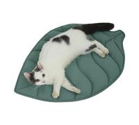 Générique Cooling Dog Mat, Cat Cooling Pad, 31.5x23.62x0.39 inches, Non Slip Washable Portable Summer Bed, Leaf Shaped Pet Blanket for Crate Indoor Outdoor, Pool Camping Beach Travel Comfort