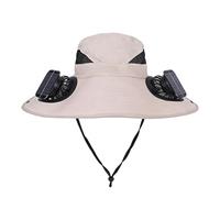 Générique Cooling Hat with Fan, Breathable Summer Hiking Headdress, Adjustable Outdoor Cycling Cap with Built-in Fan, Lightweight Headwear for Gardeners Fishermen Campers Golfers Travelers