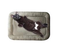 Générique Cooling Mat, Cool Pet Bed, Washable Sleeping Pad, Crate and Kennel Comfort for Living Room, Travel, Puppies, Cats, Rabbits, Hamsters, 19.69x15.75 inches, Purple Yellow and Gray