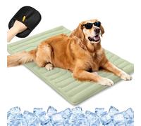 Générique Cooling Mat, Cooling Crate Pad for Dogs,Washable Foldable Self Coolings Blanke,Non Gel, Machine Washable for All Breeds & Sizes (Light Green,Medium)
