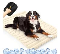 Générique Cooling Mat, Cooling Crate Pad for Dogs,Washable Foldable Self Coolings Blanke,Non Gel, Machine Washable for All Breeds & Sizes (Off-White,Large)