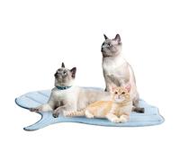 Générique Cooling Mat for Dogs - Washable Non-Slip Dog Cooling Pad | Breathable Blanket Plant Shaped Bed | Leaf-Shaped Summer Non-Slip, for Dogs Cats Paws, Home Car Garden, All Breeds Sizes S/M/L