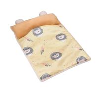 Générique Cooling Mat, Ice Cool Pad, Breathable Fabric Portable Soft Pillow Easy Cleaning Lightweight Comfortable Silk Material, Pet Cooling Mat for Cat Dog Indoor Car, Small, Medium, Brown, Blue