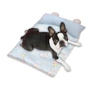 Générique Cooling Mat, Ice Sleeping Pad with Pillow, Post-Exercise Support, Hot Weather Comfort, Pet Cool Mat for Indoor Outdoor Crates, Kennels, Cages, Car, Bedroom, Small, Medium, White, Yellow