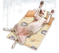 Générique Cooling Mat, Ice Sleeping Pad with Pillow, Post-Exercise Support, Hot Weather Comfort, Pet Cool Mat for Indoor Outdoor Crates, Kennels, Cages, Car, Bedroom, Small, Medium, White, Yellow