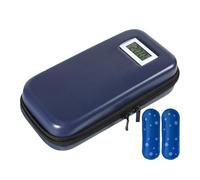 Générique Cooling Medication Storage Case, Small Cool Medication Bag with Ice Packs, Reusable Organizer Box with Temperature Display for Travel Or Home Use, Insulated Liner, 21x10x6cm
