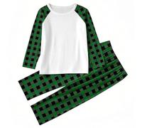 Générique Coordination De Pyjamas pour Famille Pyjamas Famille Pyjama De Noel Femme en Coton Costume Carnaval Pyjama Noel Bebe Garcon 9 Mois Ensemble Bebe Tenu Pere (Enfant,Vert Foncé,8-9 Ans)