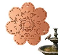 Générique Copper Bird Bath Tray - Flower Shaped Purification Disk | Three Point Support 0.6mm Thick | Natural Material Physically Cleans Water for Garden Outdoor All Seasons