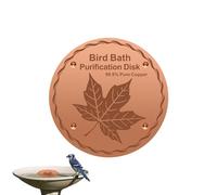 Générique Copper Disc for Bird Bath - Three Point Support Plate, All Season Safe Disk | Basin Purification Ring, Metal Algae Control Water Clarifier Maintenance Device for Garden Yard Patio Balcony