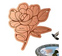 Générique Copper Disk Bird Bath Plate - Triple Point Support Reinforced Base for Water Dish Stability | Universal Fit Copper Tray Insert, Garden Patio Courtyard Lawn Fountain Bird Bath Accessory