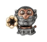 Générique Copper Monkey Shaped Figurine Statue Ornament,Animal Shaped Figurines - Seeing Hearing Speaking Monkeys,Small Craft Collection Office Desk Decor Accessory (Style A)