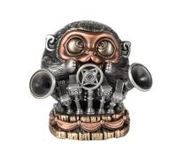 Générique Copper Monkey Shaped Figurine Statue Ornament,Animal Shaped Figurines - Seeing Hearing Speaking Monkeys,Small Craft Collection Office Desk Decor Accessory (Style C)