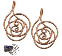 Générique Copper Palm Ring Reiki Spiral Hand Rings for Meditation & Energy, Adjustable Spiral Copper Ring for Women and Men, Energy Balance Cuff, Meditation Gift (2PCS)