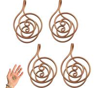 Générique Copper Palm Ring Reiki Spiral Hand Rings for Meditation & Energy Healing, Handmade Copper Cuffs for Crystal Work, Manifestation, Chakra Balancing, Meditation Gift for Women & Men